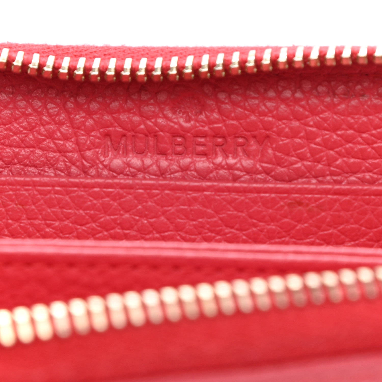 Mulberry Small Classic Grain Compact Zip Wallet Deep Pink 6 of 11