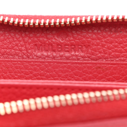Mulberry Small Classic Grain Compact Zip Wallet Deep Pink 6 of 11
