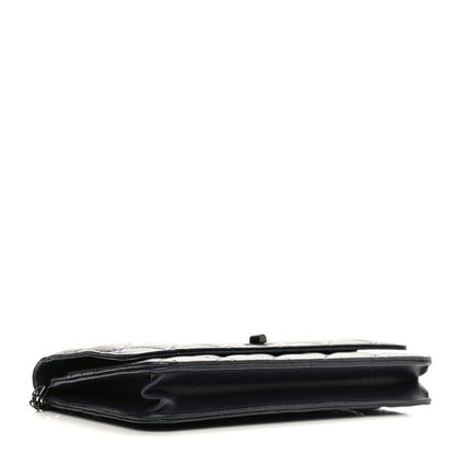 Chanel Aged Calfskin Quilted Reissue Wallet On Chain WOC Navy 4 of 12