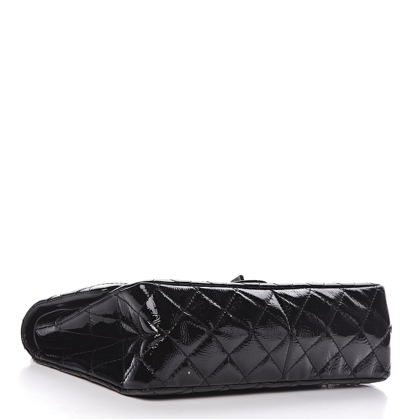 Distressed Patent Quilted 2.55 Reissue 226 Flap Black