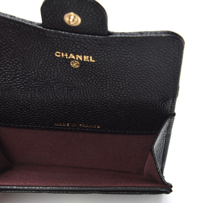 Chanel Caviar Quilted Flap Card Holder Wallet Black 5 of 8