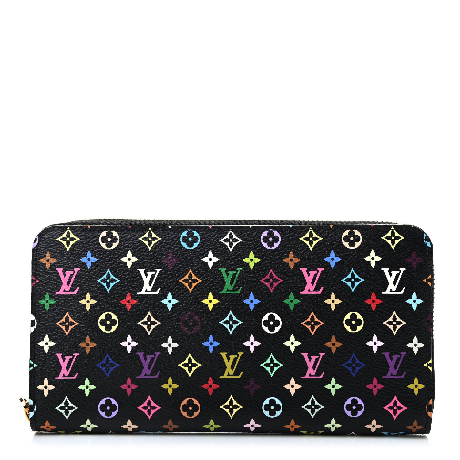 Louis Vuitton Monogram Multicolor Zippy Wallet Black Grenade 1 of 7