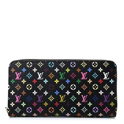 Louis Vuitton Monogram Multicolor Zippy Wallet Black Grenade 1 of 7