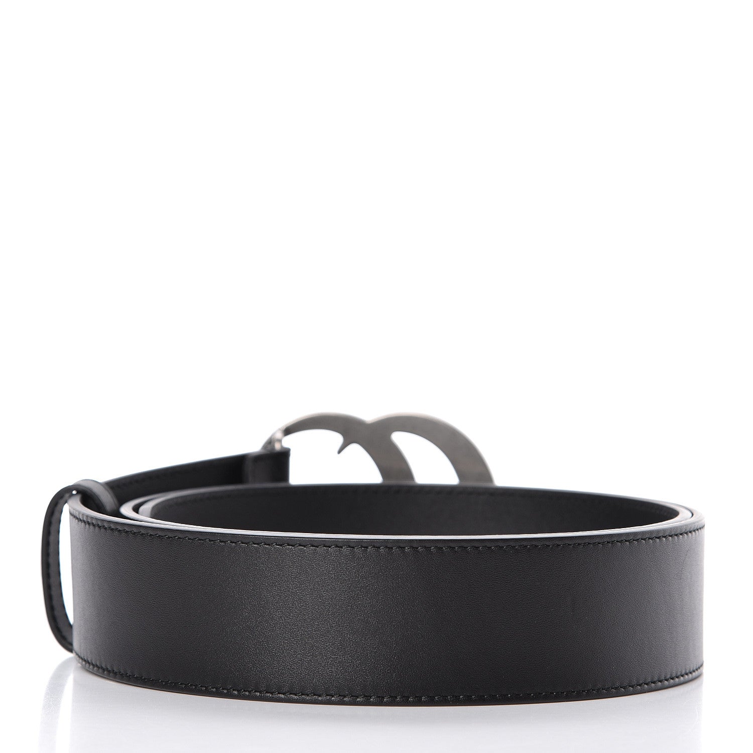 Gucci Moon Calfskin Nickel Double G 40mm Belt 90 36 Black 3 of 8