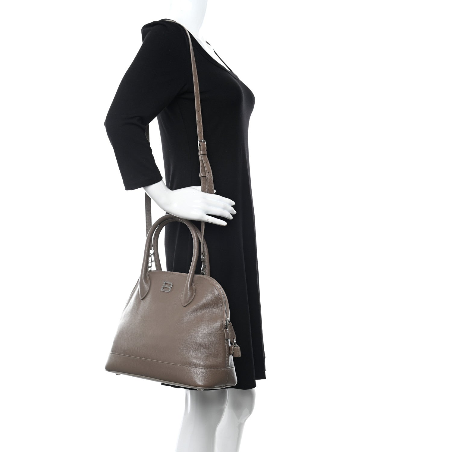 Balenciaga Calfskin Ville Top Handle Bag Mink Grey 2 of 11