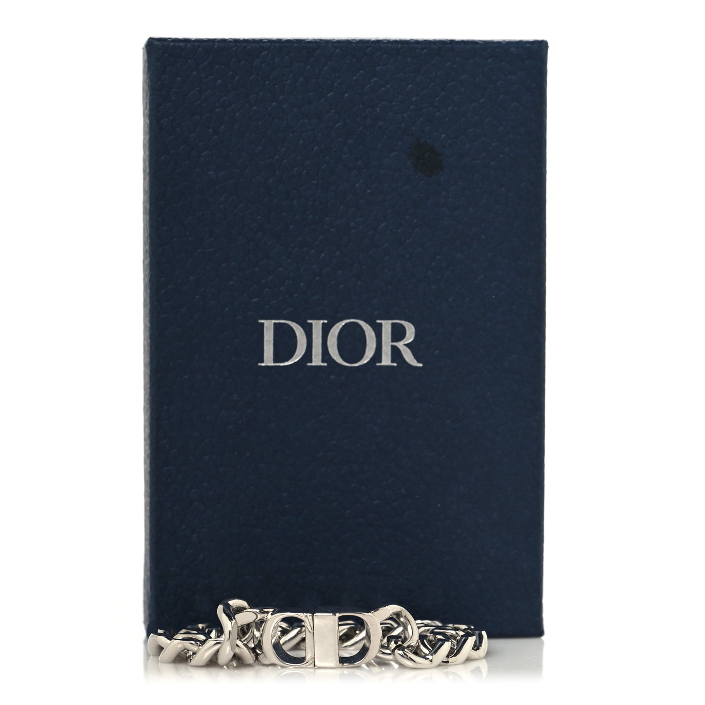 Brass CD Icon Chain Bracelet M Silver
