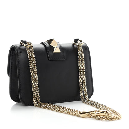 Valentino Garavani Vitello Mini Glam Lock Rockstud Flap Black 3 of 9