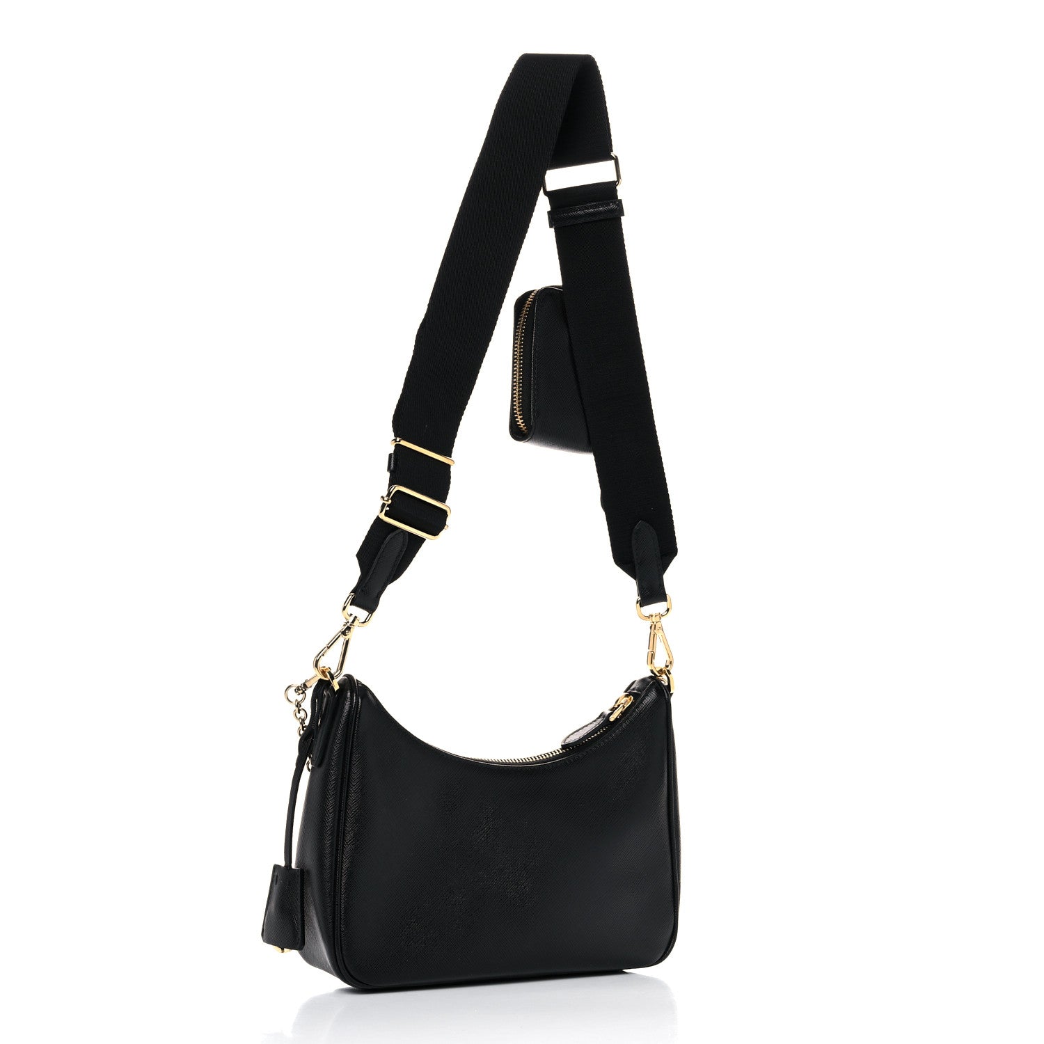 Prada Saffiano Lux Re-Edition 2005 Shoulder Bag Black 2 of 7