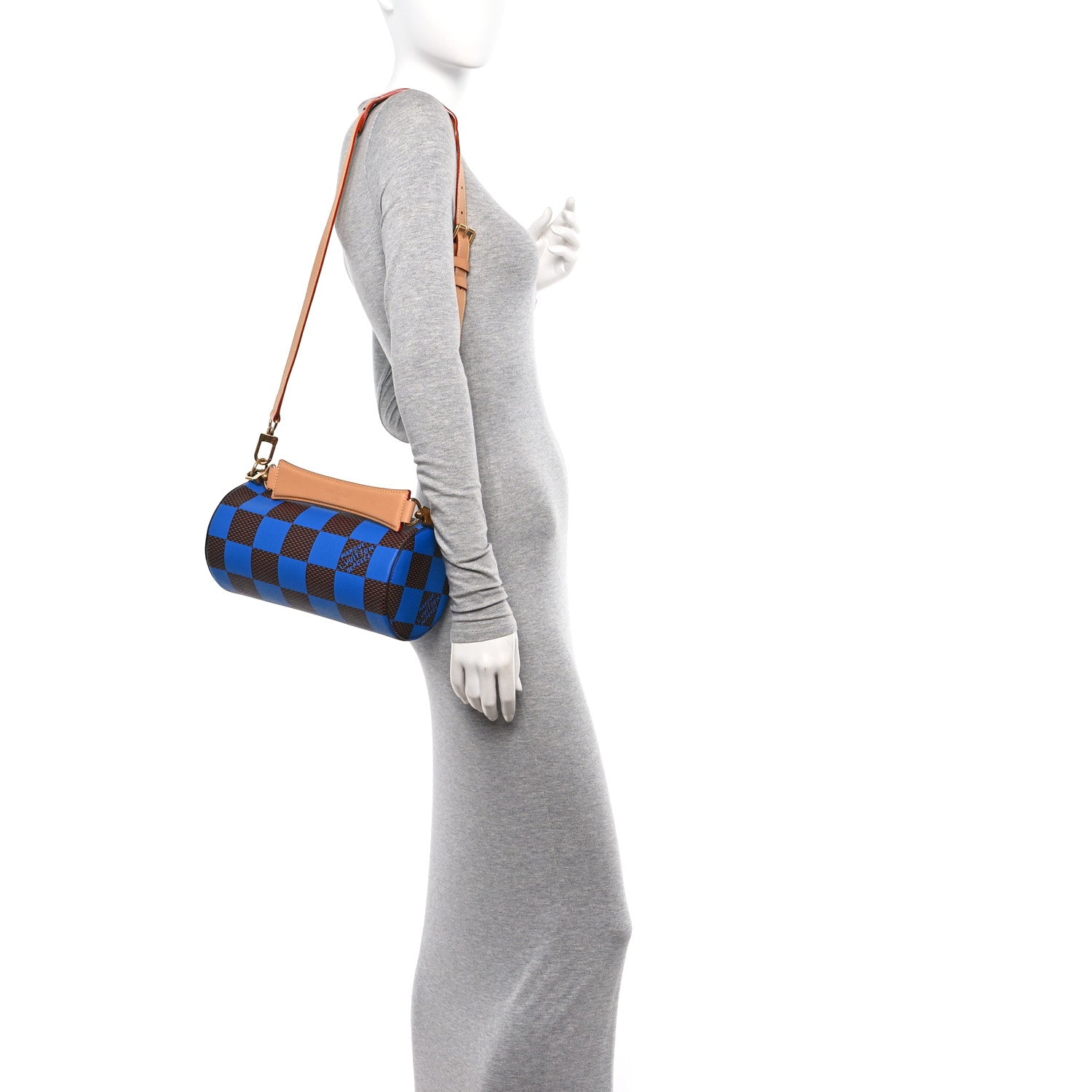 Louis Vuitton Damier Pop Soft Polochon PM Blue 2 of 12