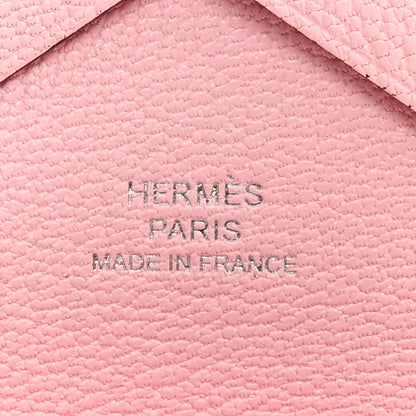 Hermes Chevre Mysore Calvi Duo Card Case Rose Sakura 7 of 9