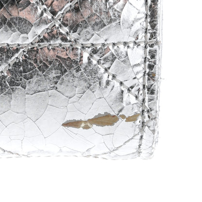 Christian Dior Metallic Crinkled Cannage Miss Dior Chain Wallet Silver 11 of 12