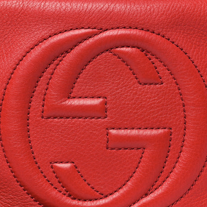 Gucci Pebbled Calfskin Small Soho Disco Bag Tabasco Red 8 of 14