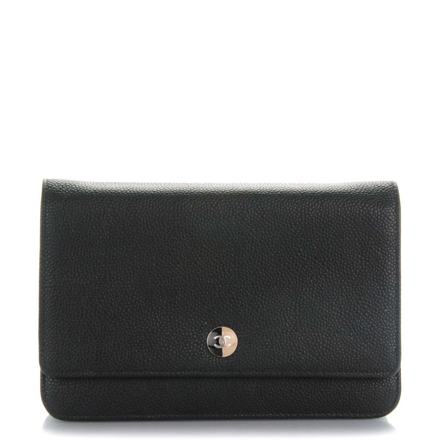Chanel Caviar Wallet On Chain WOC Black 1 of 9