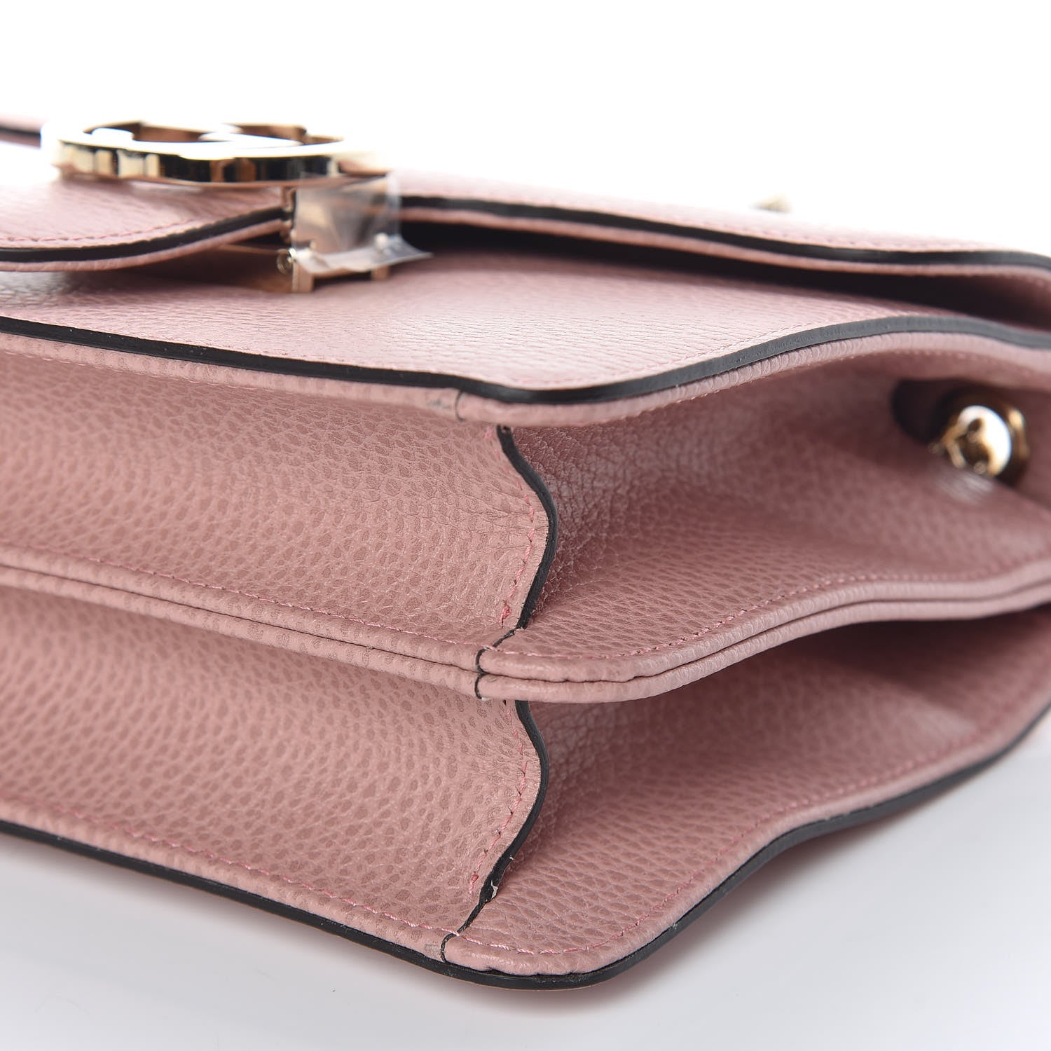 Gucci Dollar Calfskin Small Interlocking G Shoulder Bag Soft Pink 9 of 12