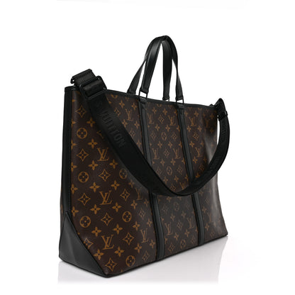 Louis Vuitton Monogram Macassar Weekend Tote GM 3 of 8