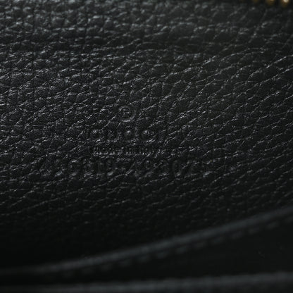 Gucci Calfskin Logo Zip Around Card Case Black 6 of 6