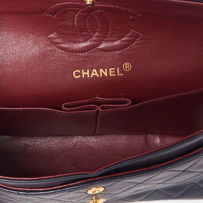 Chanel Lambskin Quilted Small Double Flap Navy 4 of 9