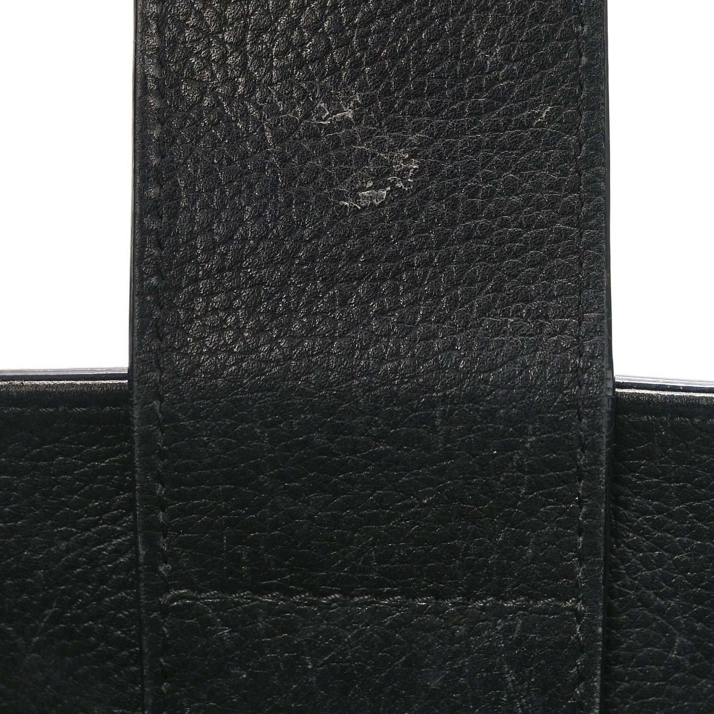 Grained Calfskin Small Neo Executive Shopper Tote Dark Blue Black