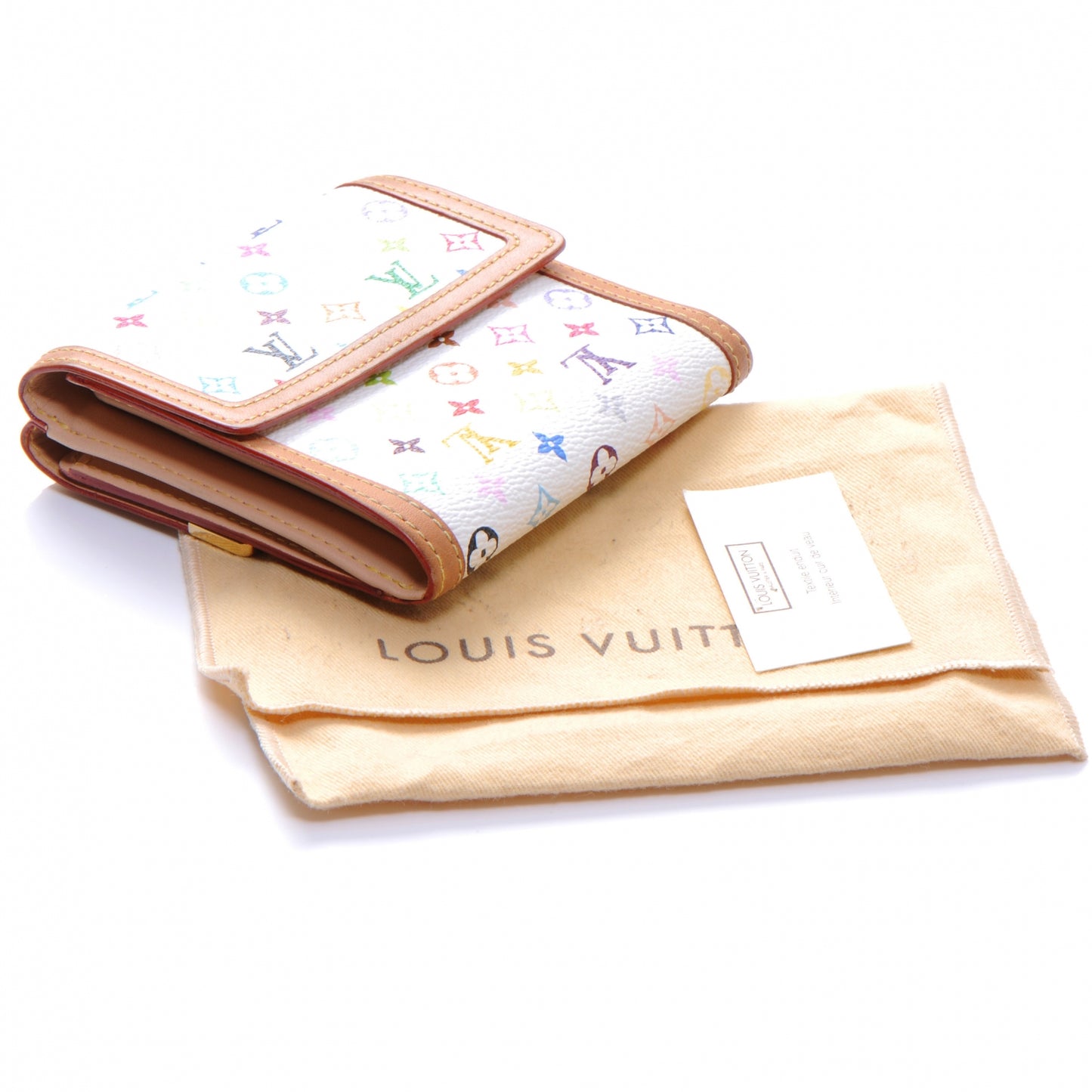 Monogram Multicolor Porte-Monnaie Billets Wallet White