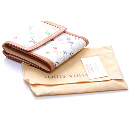 Louis Vuitton Monogram Multicolor Porte-Monnaie Billets Wallet White 5 of 7