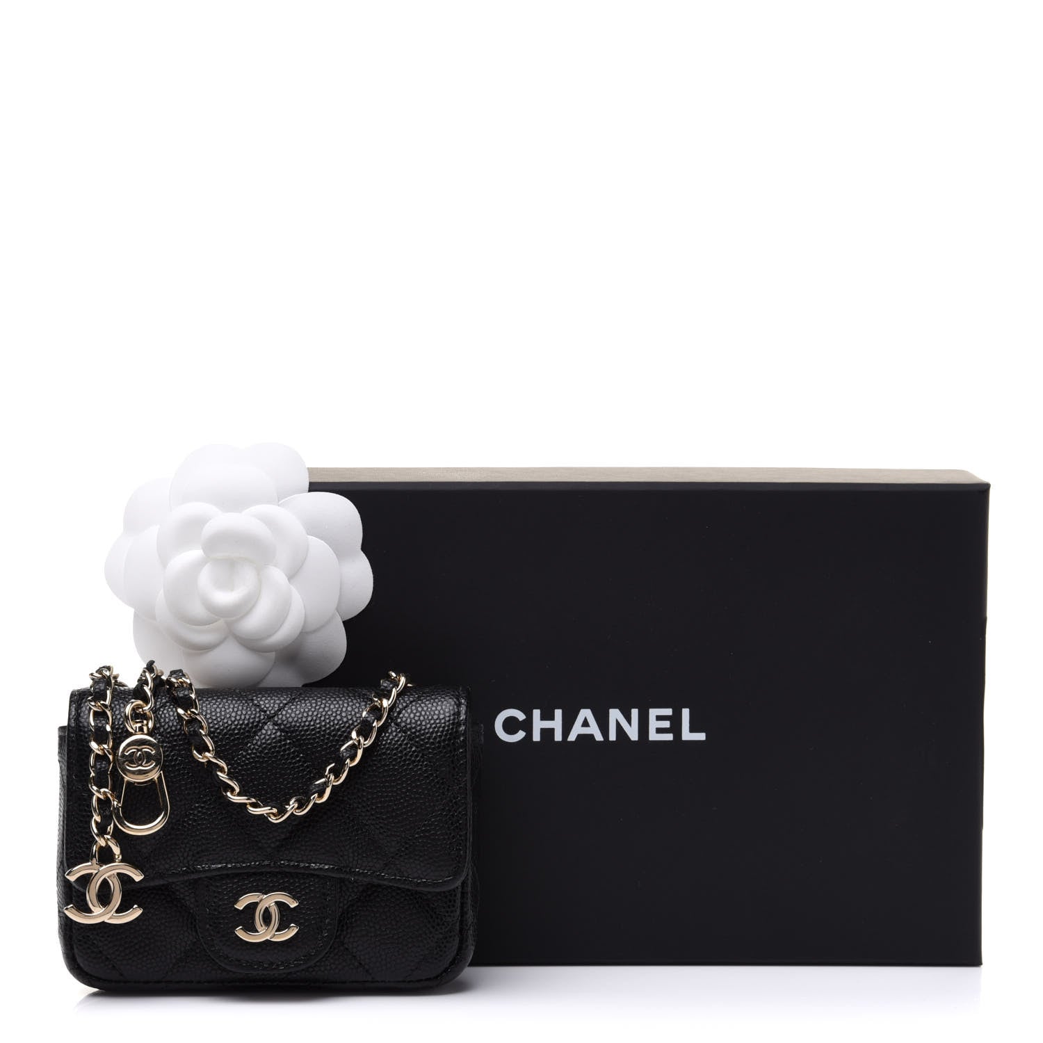 Chanel Caviar Quilted Mini Chain Belt Bag Black 9 of 9