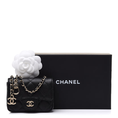 Chanel Caviar Quilted Mini Chain Belt Bag Black 9 of 9
