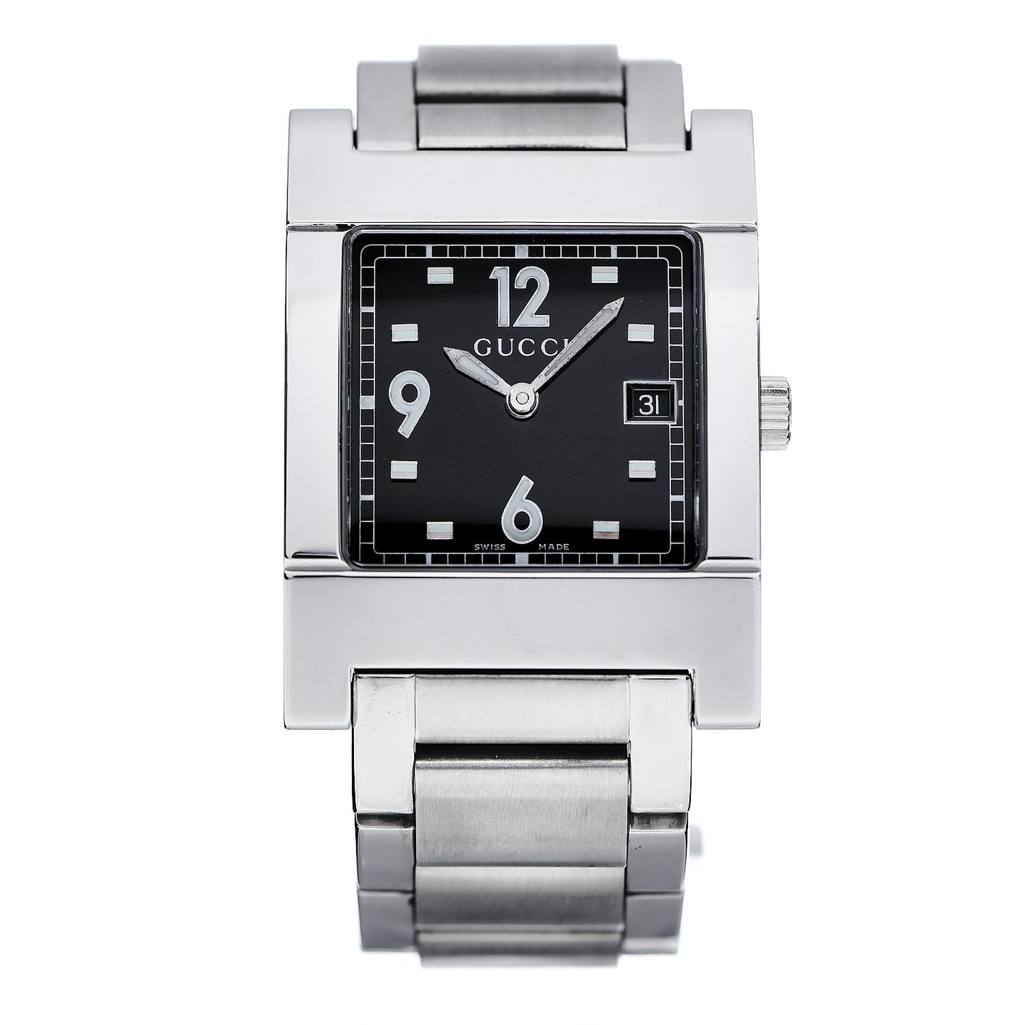 Stainless Steel 28mm 7700M Quartz Watch Black