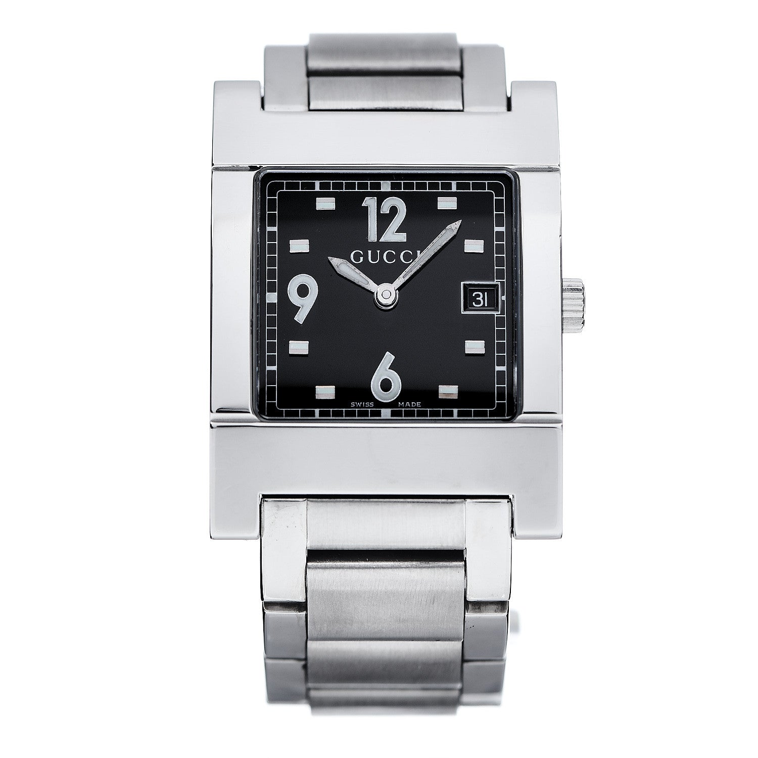 Gucci Stainless Steel 28mm 7700M Quartz Watch Black 1 of 4