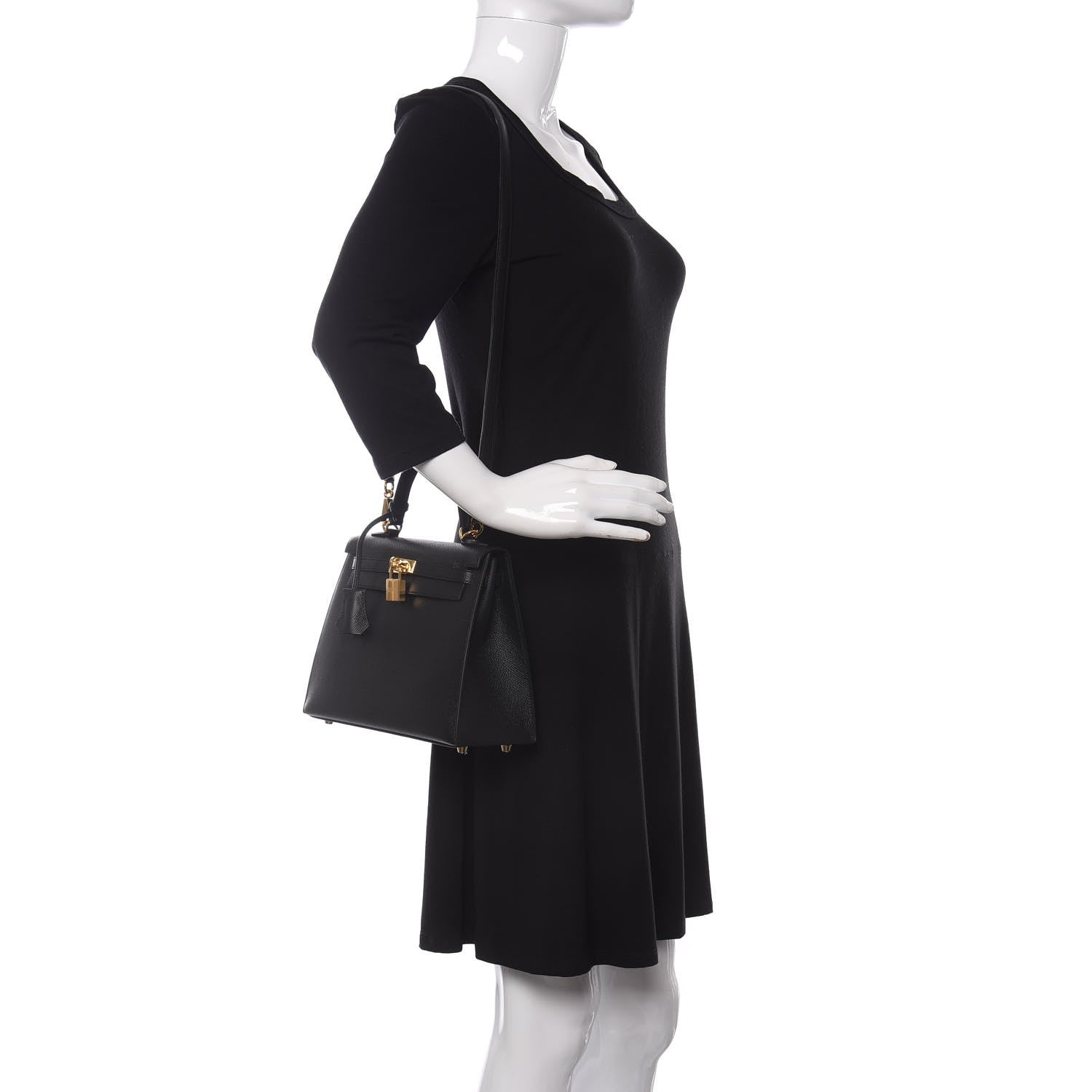 Hermes Epsom Kelly Sellier 25 Black 2 of 14