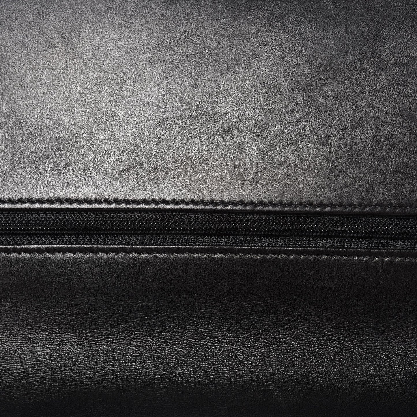 Lambskin Quilted Jumbo Double Flap Black