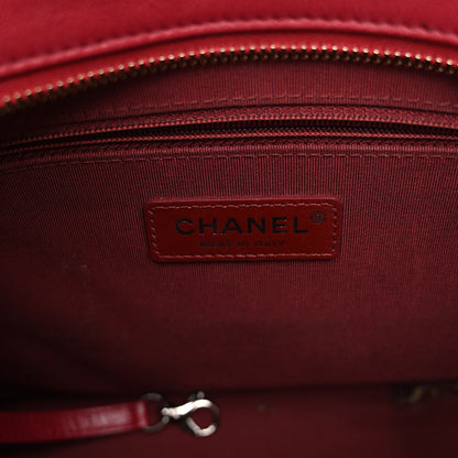 Chanel Aged Calfskin Chevron Quilted Medium Gabrielle Hobo Dark Pink 6 of 11