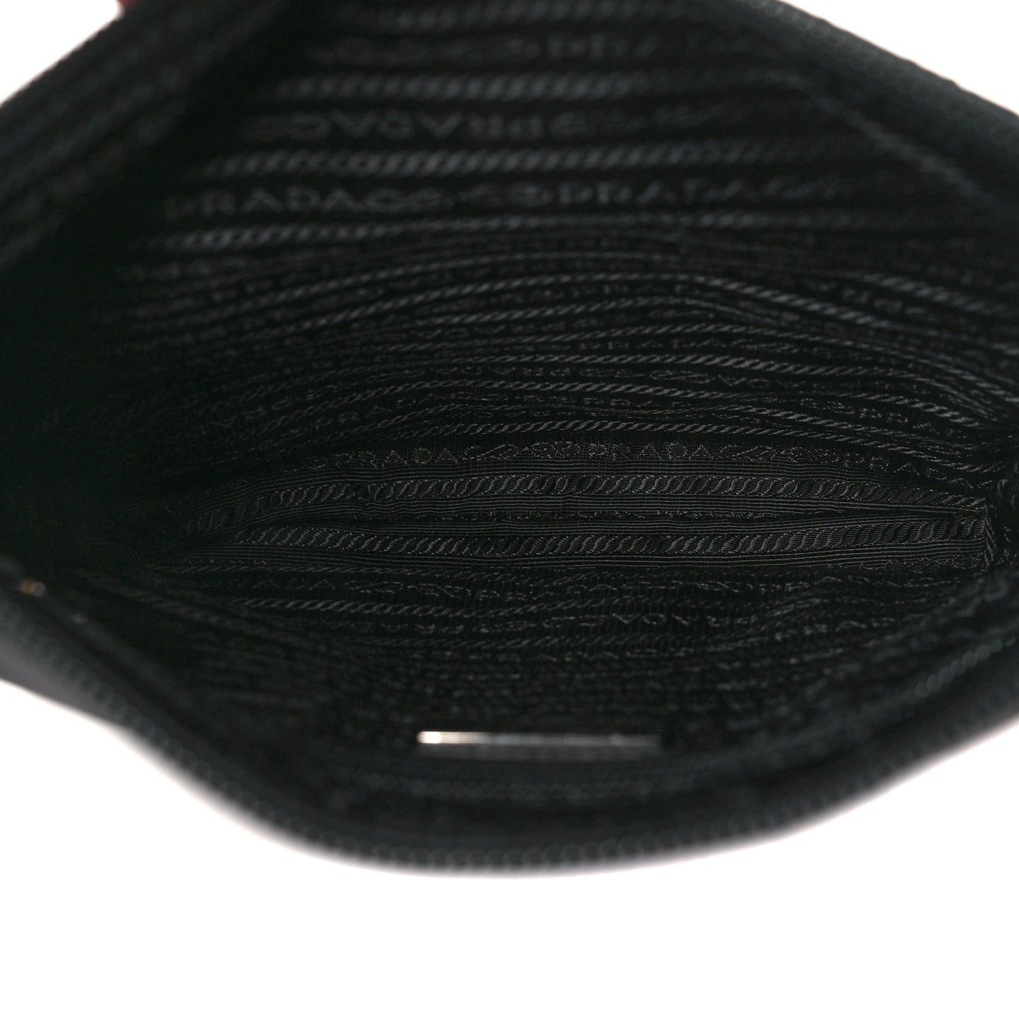 Tessuto Nylon Saffiano Flat Messenger Bag Black