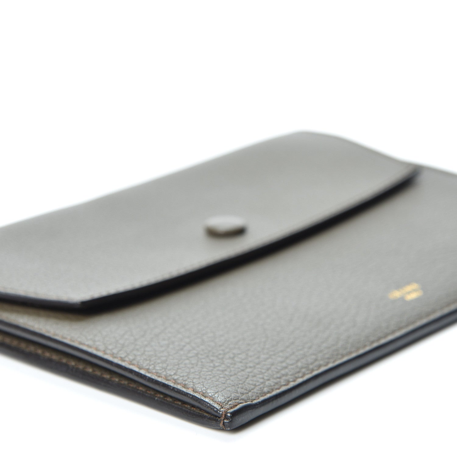 Celine Smooth Calfskin Tie Knot Companion Pouch Dark Khaki 6 of 7