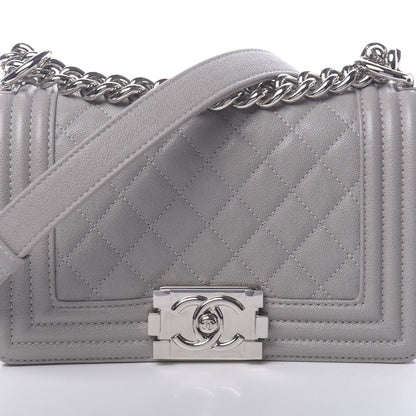 Chanel Caviar Quilted Small Boy Flap Grey 8 of 11