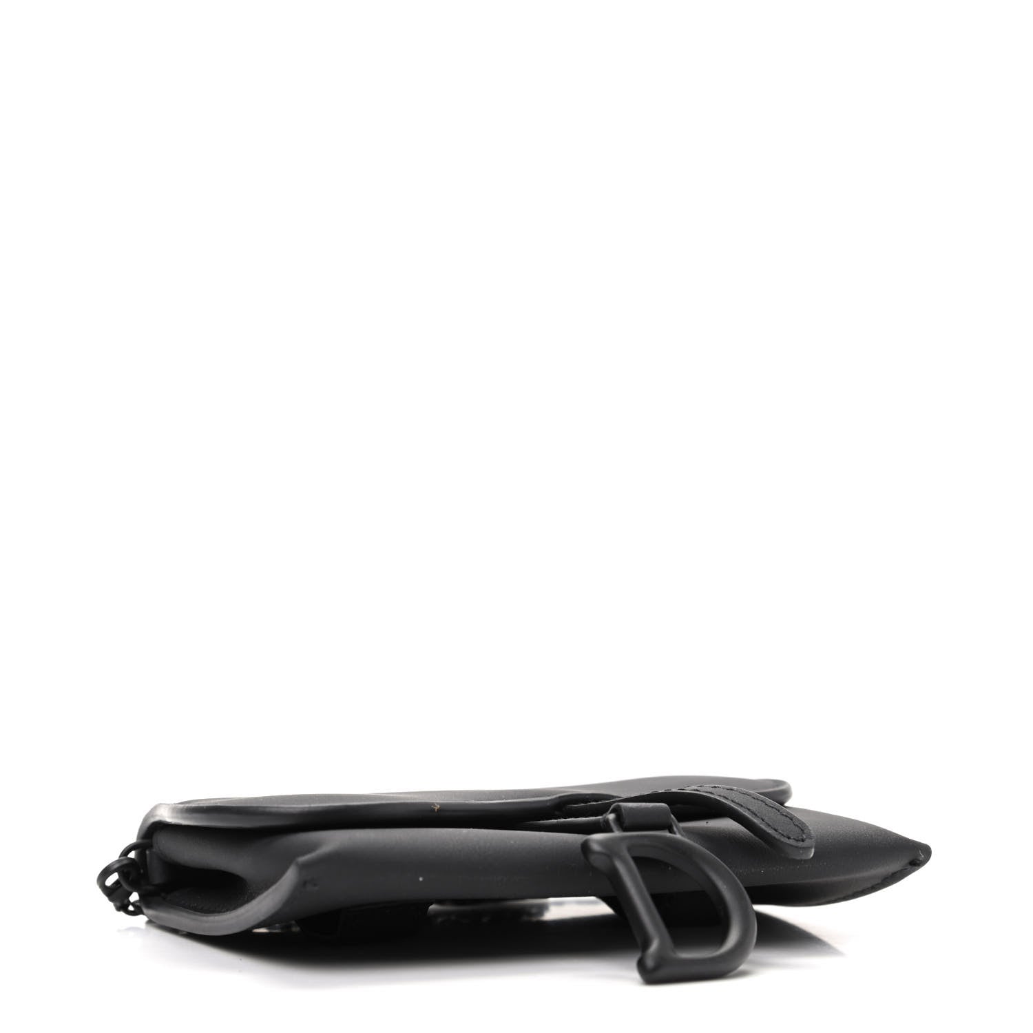 Christian Dior Ultra Matte Calfskin Nano Saddle Chain Pouch Black 4 of 7
