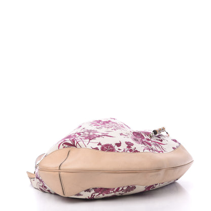 Gucci Canvas Floral Flora Peggy Bamboo Top Handle Hobo 5 of 19