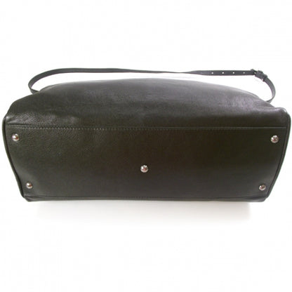 Fendi Goatskin Large Peekaboo Iconic Satchel Black 4 of 12