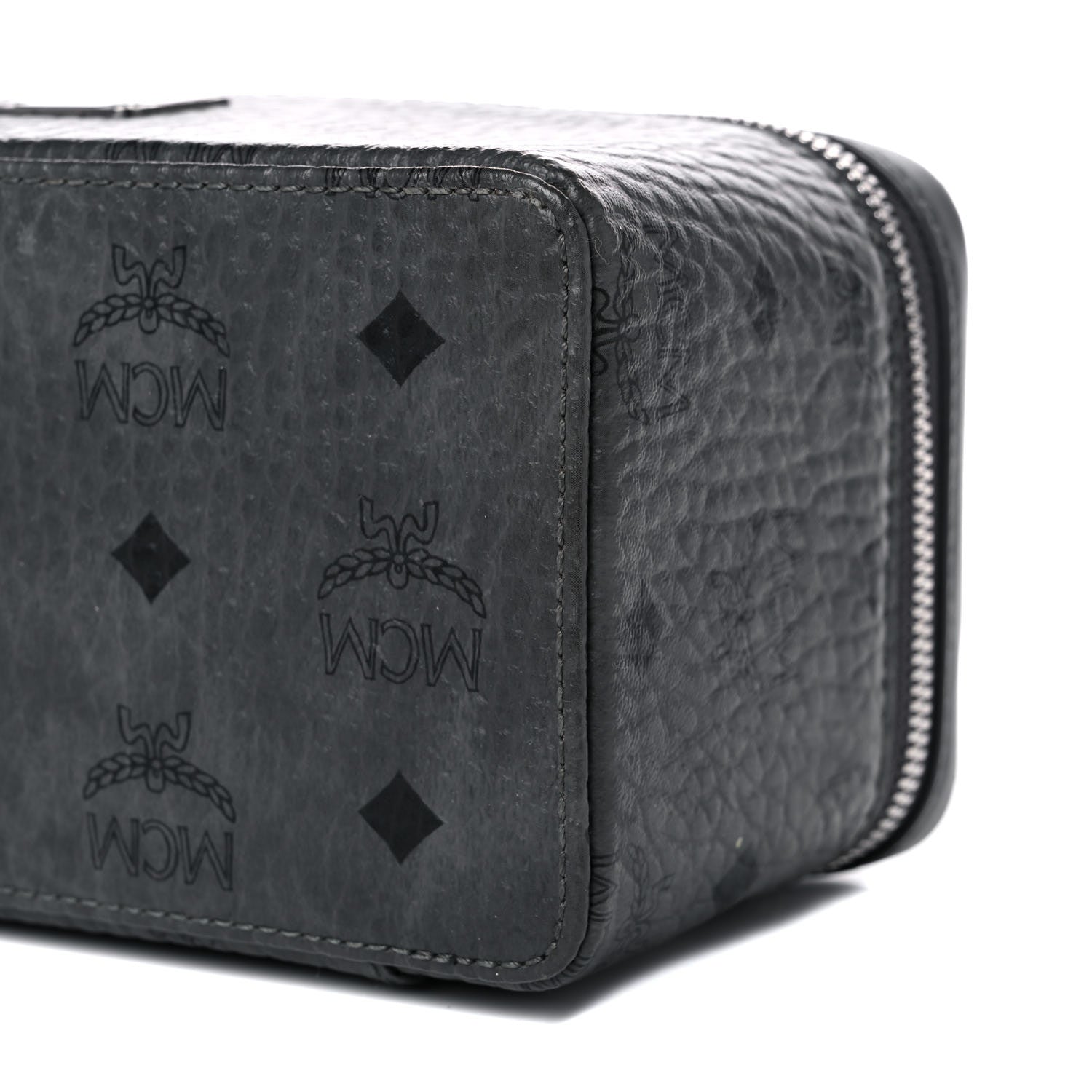 MCM Visetos Vanity Case Dark Grey Black 8 of 12