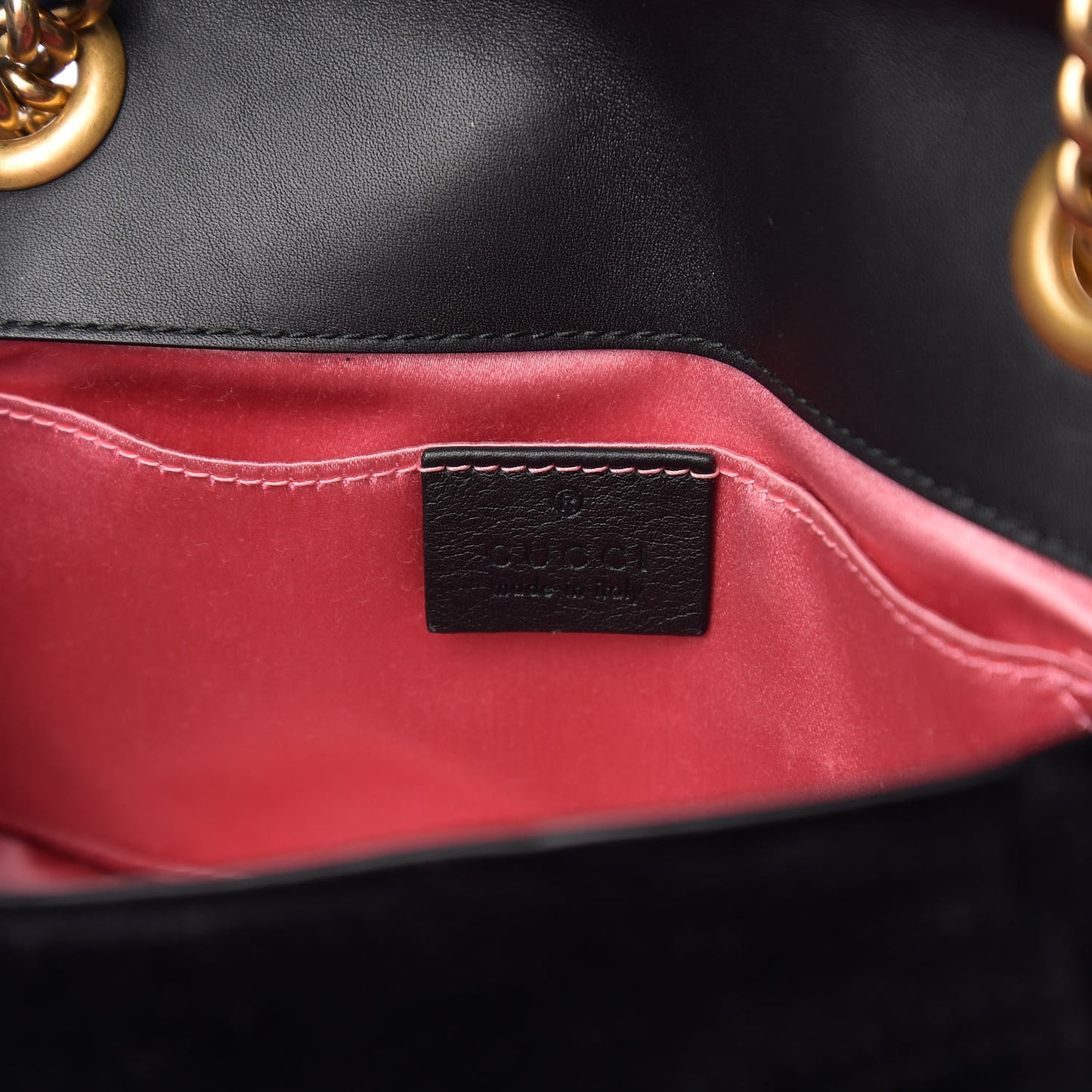Velvet Matelasse Mini GG Marmont Shoulder Bag Black