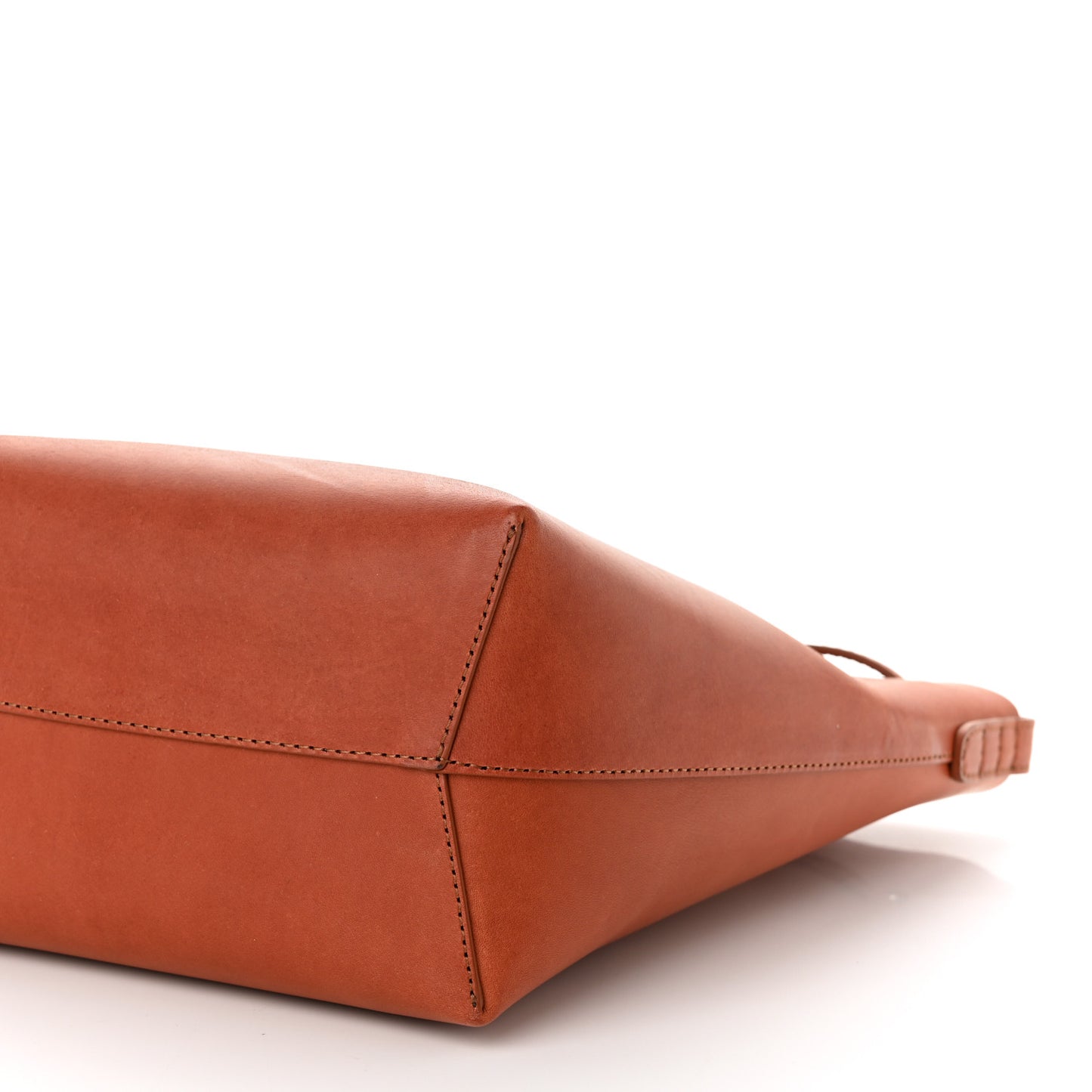 Vegetable Tanned Calfskin Mini Bucket Bag Brandy