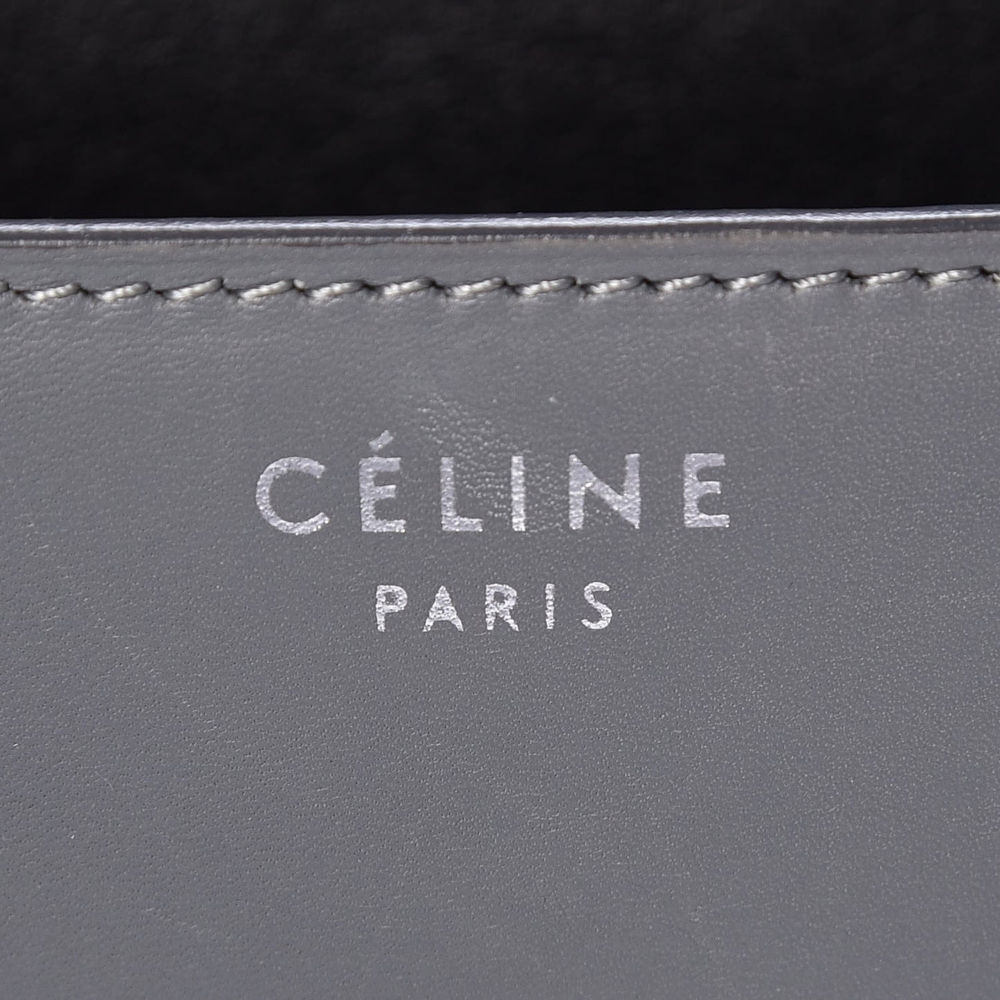 Box Calfskin Medium Classic Box Flap Bag Grey
