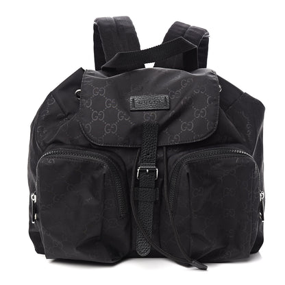 Gucci Nylon Monogram Small Single Buckle Backpack Black 1 of 10