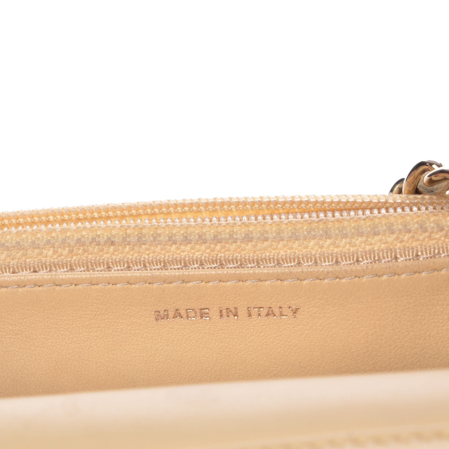 Chanel Lambskin Quilted Wallet on Chain WOC Beige 7 of 9