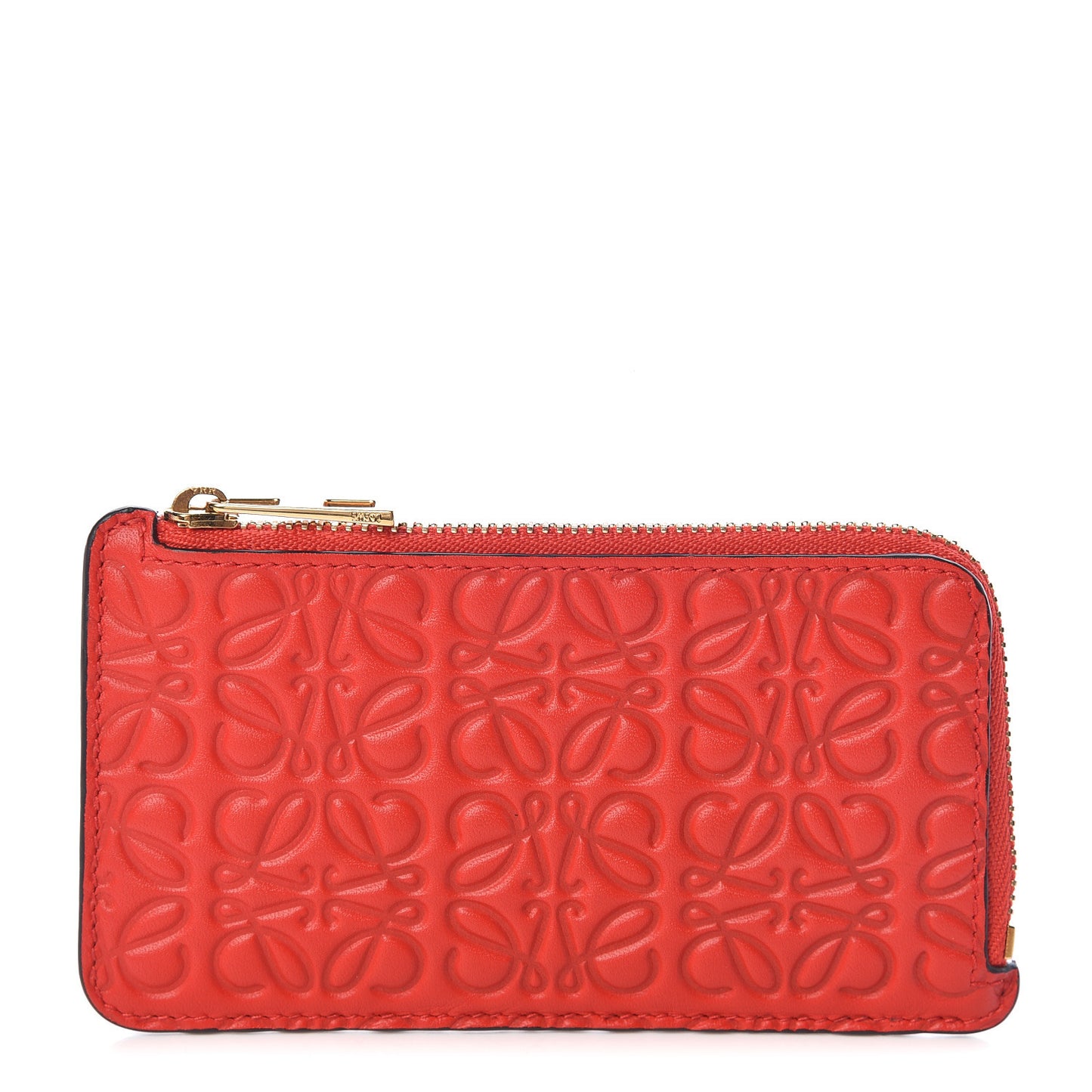 Calfskin Embossed Repeat Coin Card Holder Pomodoro