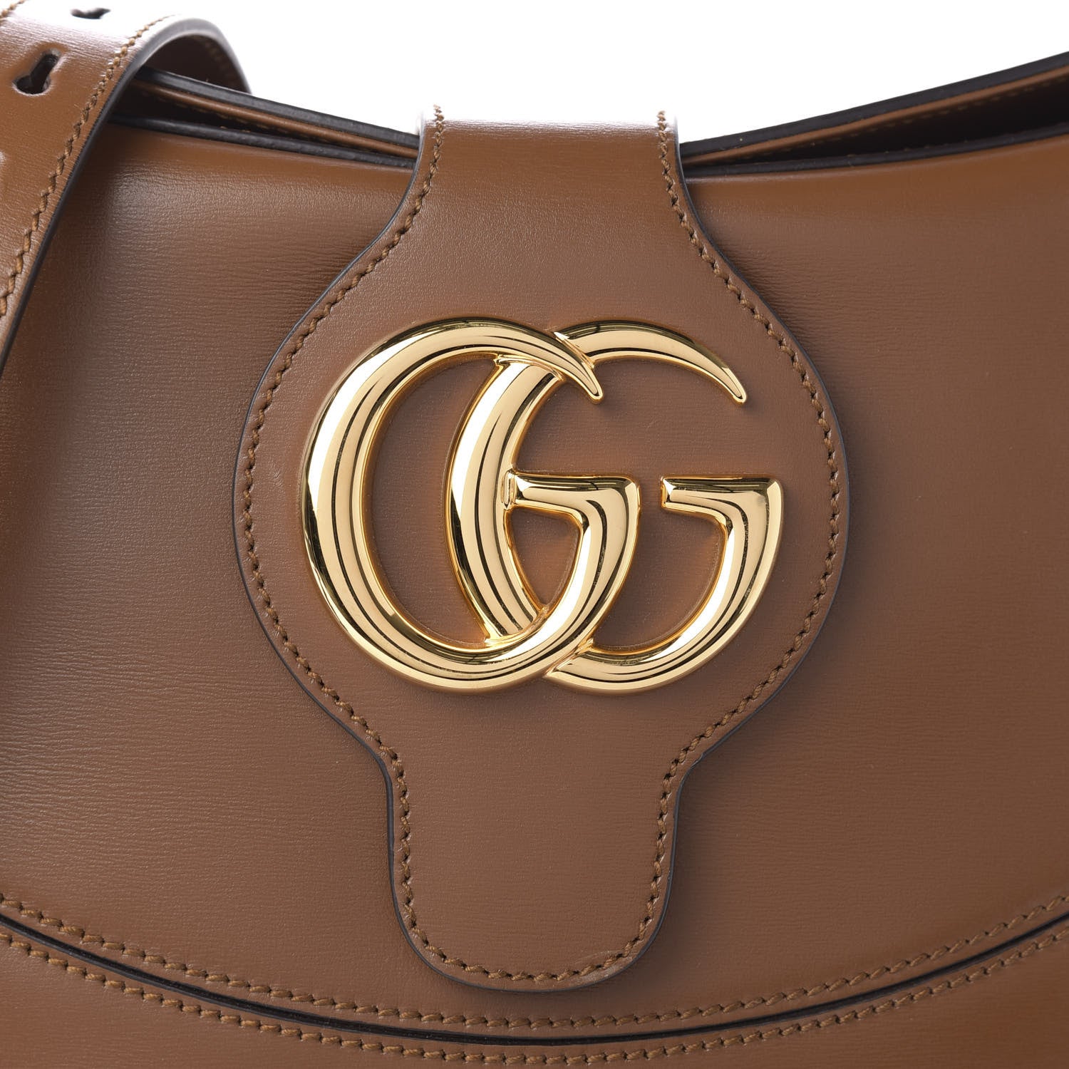Gucci Boarded Plutone Calfskin Medium Arli Shoulder Bag Nocciola 10 of 10