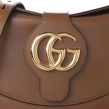 Gucci Boarded Plutone Calfskin Medium Arli Shoulder Bag Nocciola 10 of 10