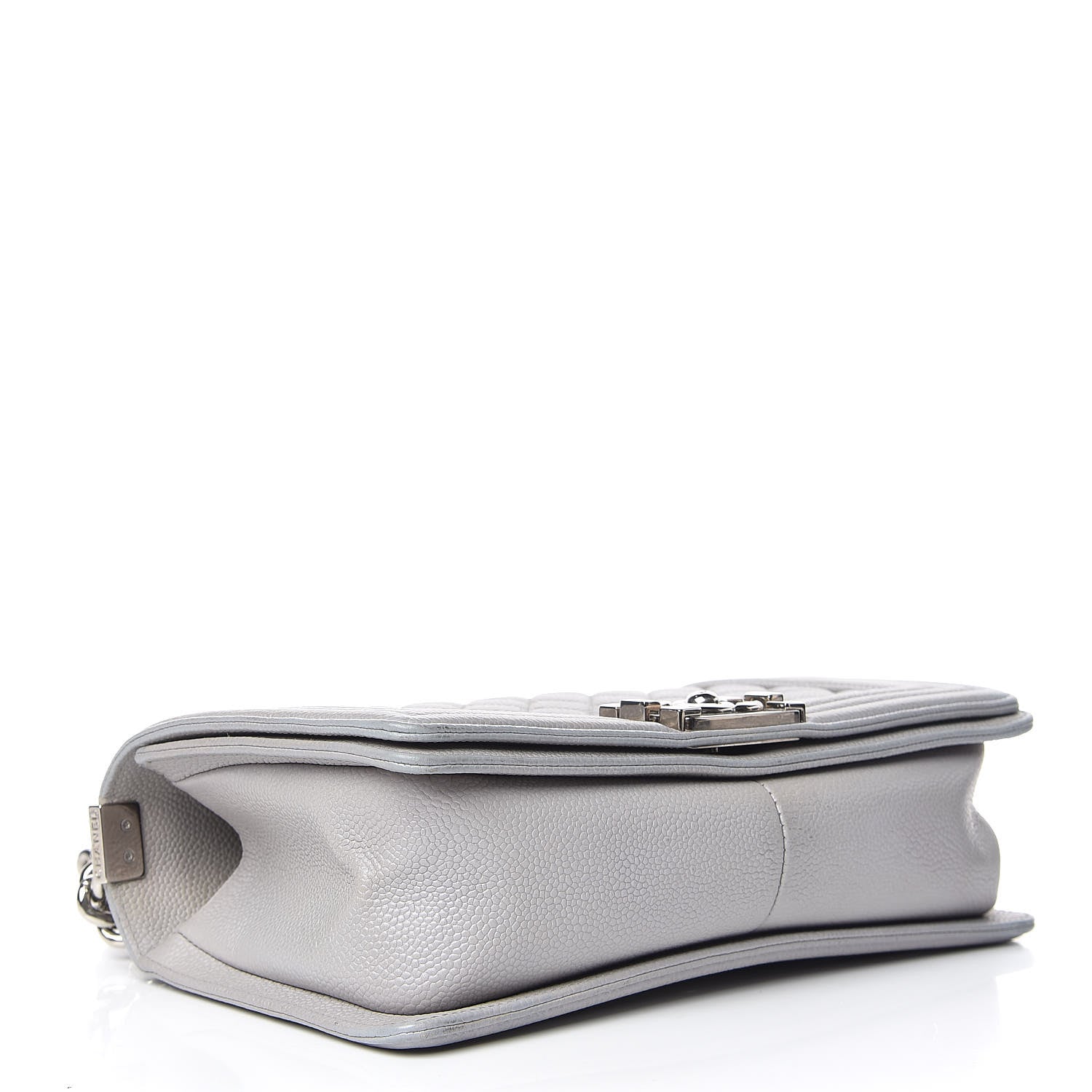 Chanel Iridescent Caviar Quilted Medium Boy Flap Light Grey 4 of 13