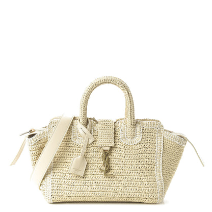 Saint Laurent Raffia Baby Monogram Downtown Cabas 1 of 9