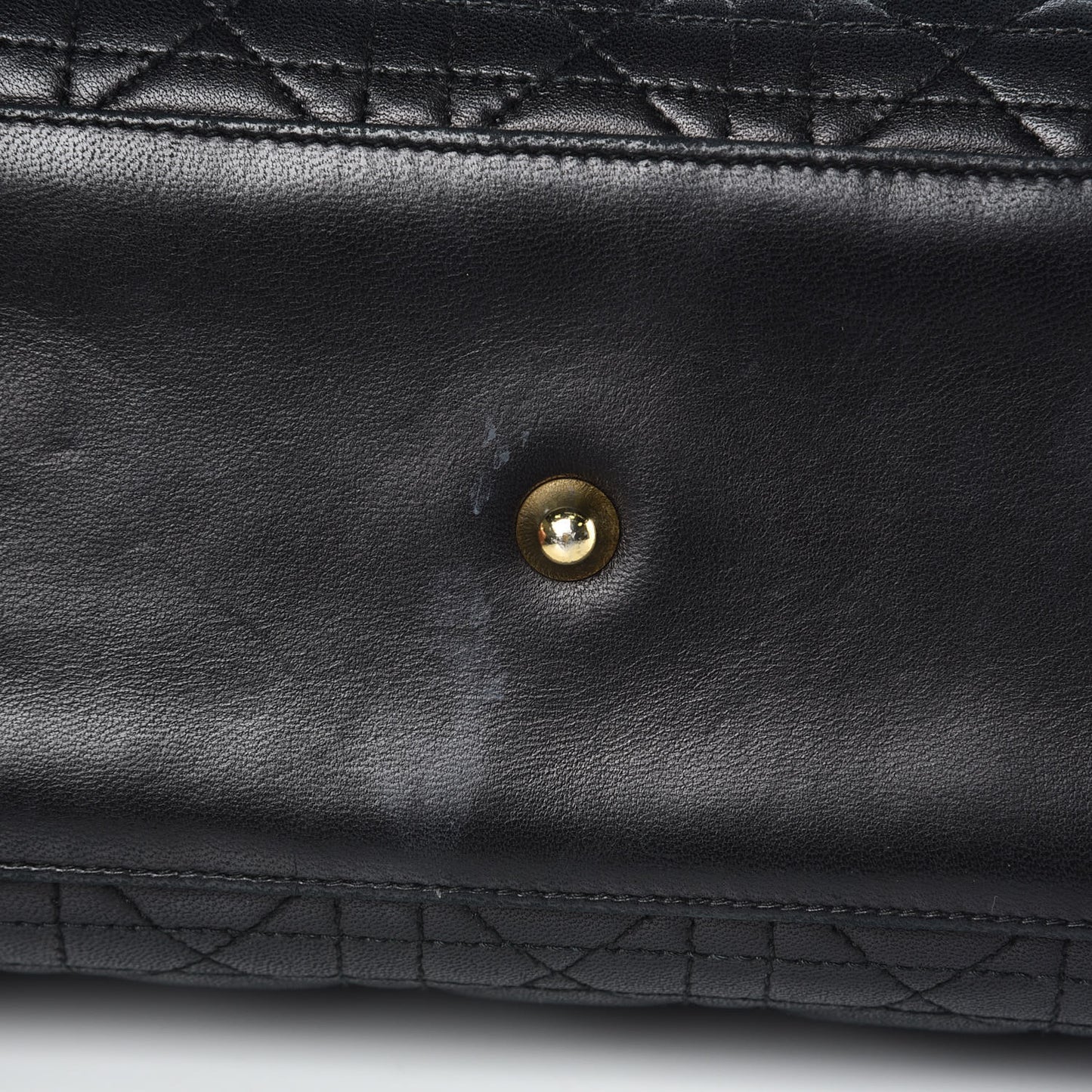 Lambskin Cannage Large Lady Dior Black