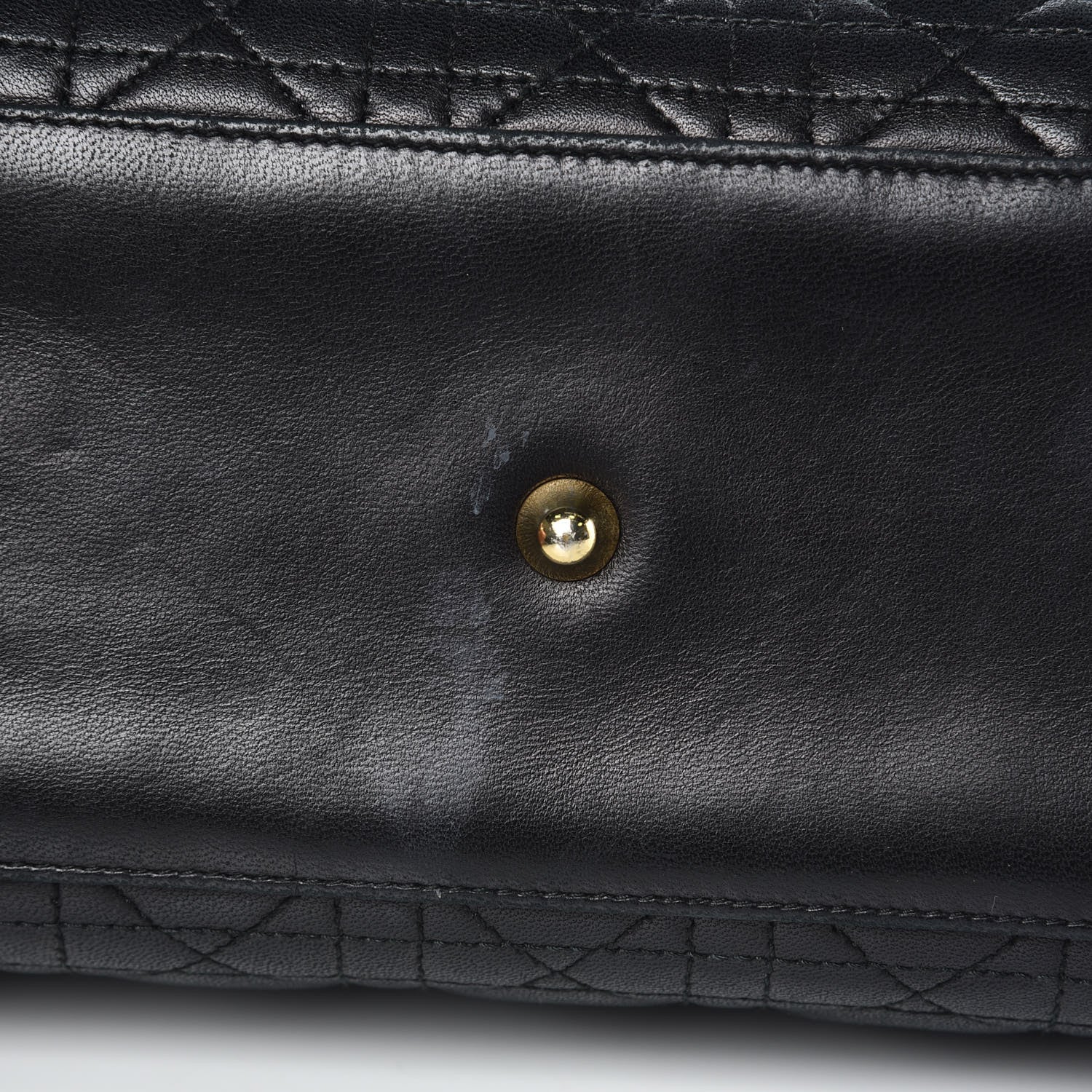 Christian Dior Lambskin Cannage Large Lady Dior Black 9 of 11